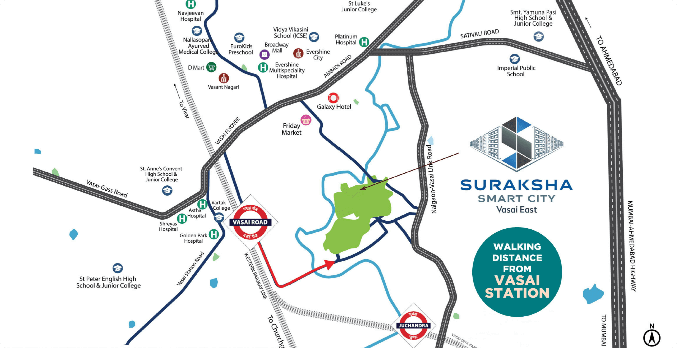 Suraksha Smart City - Location Map